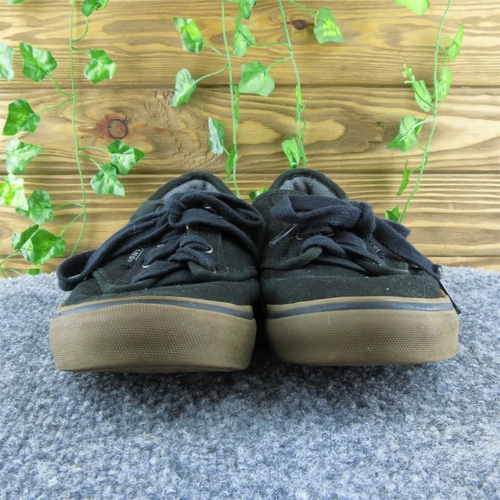 VANS Boys Sneaker Shoes Athletic Black Fabric Lace Up Size Y 4.5‎ Medium